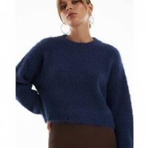 REVOLVE Krisa Fuzzy Soft Sweater • Size XS • Navy Blue •